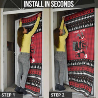 Merry Krampusnacht Personalized Door Cover Austrian Bavaria Alpine Christmas Demons - Wonder Print Shop