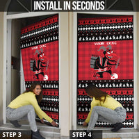 Merry Krampusnacht Personalized Door Cover Austrian Bavaria Alpine Christmas Demons - Wonder Print Shop