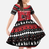 Merry Krampusnacht Personalized Family Matching Mermaid Dress and Hawaiian Shirt Austrian Bavaria Alpine Christmas Demons - Wonder Print Shop