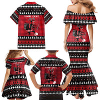 Merry Krampusnacht Personalized Family Matching Mermaid Dress and Hawaiian Shirt Austrian Bavaria Alpine Christmas Demons - Wonder Print Shop