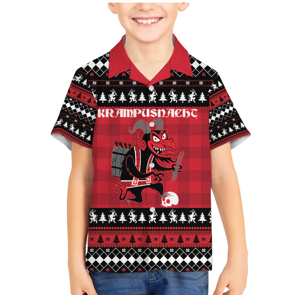 Merry Krampusnacht Personalized Family Matching Mermaid Dress and Hawaiian Shirt Austrian Bavaria Alpine Christmas Demons - Wonder Print Shop