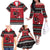 Merry Krampusnacht Personalized Family Matching Off The Shoulder Long Sleeve Dress and Hawaiian Shirt Austrian Bavaria Alpine Christmas Demons - Wonder Print Shop