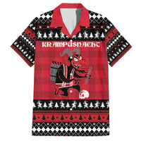 Merry Krampusnacht Personalized Family Matching Off The Shoulder Long Sleeve Dress and Hawaiian Shirt Austrian Bavaria Alpine Christmas Demons - Wonder Print Shop