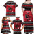 Merry Krampusnacht Personalized Family Matching Off Shoulder Maxi Dress and Hawaiian Shirt Austrian Bavaria Alpine Christmas Demons - Wonder Print Shop