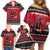 Merry Krampusnacht Personalized Family Matching Off Shoulder Short Dress and Hawaiian Shirt Austrian Bavaria Alpine Christmas Demons - Wonder Print Shop
