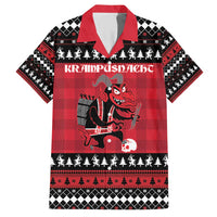 Merry Krampusnacht Personalized Family Matching Short Sleeve Bodycon Dress and Hawaiian Shirt Austrian Bavaria Alpine Christmas Demons - Wonder Print Shop
