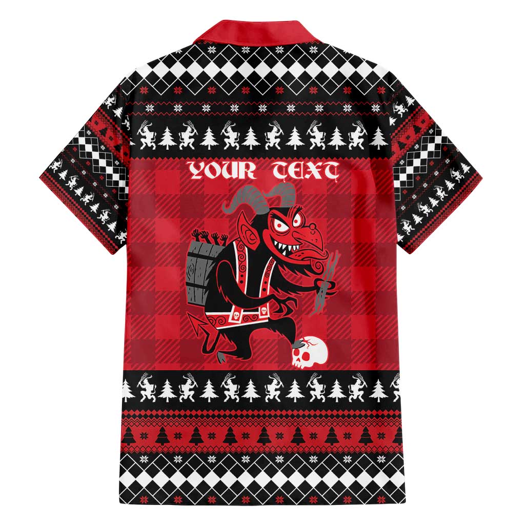 Merry Krampusnacht Personalized Family Matching Short Sleeve Bodycon Dress and Hawaiian Shirt Austrian Bavaria Alpine Christmas Demons - Wonder Print Shop