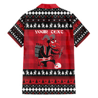 Merry Krampusnacht Personalized Family Matching Short Sleeve Bodycon Dress and Hawaiian Shirt Austrian Bavaria Alpine Christmas Demons - Wonder Print Shop