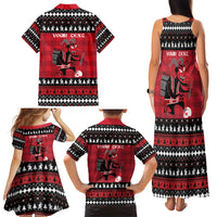 Merry Krampusnacht Personalized Family Matching Tank Maxi Dress and Hawaiian Shirt Austrian Bavaria Alpine Christmas Demons - Wonder Print Shop