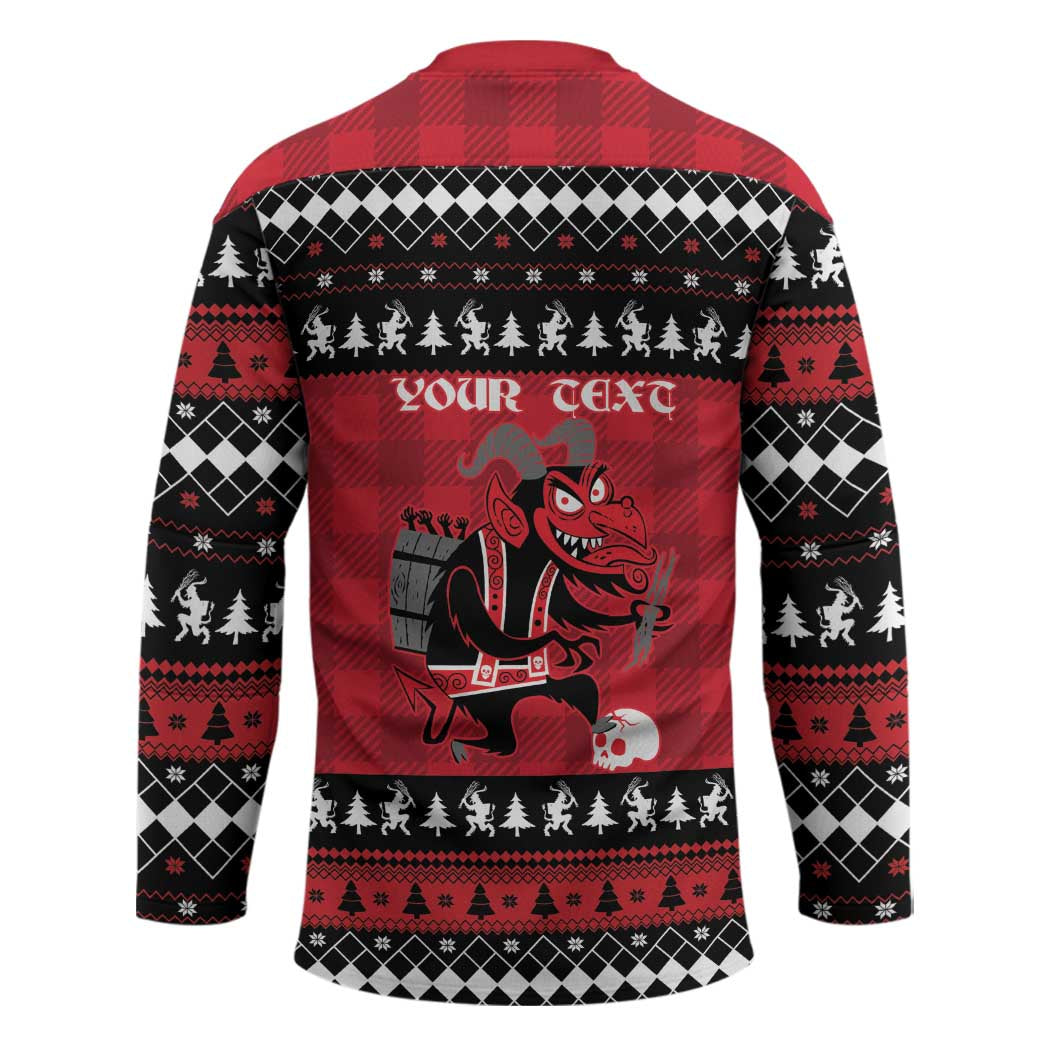 Merry Krampusnacht Personalized Hockey Jersey Austrian Bavaria Alpine Christmas Demons - Wonder Print Shop