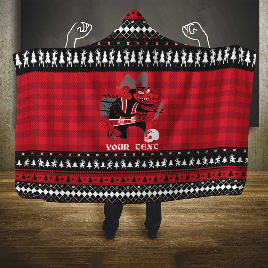 Merry Krampusnacht Personalized Hooded Blanket Austrian Bavaria Alpine Christmas Demons - Wonder Print Shop