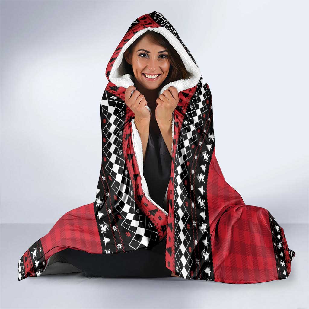 Merry Krampusnacht Personalized Hooded Blanket Austrian Bavaria Alpine Christmas Demons - Wonder Print Shop