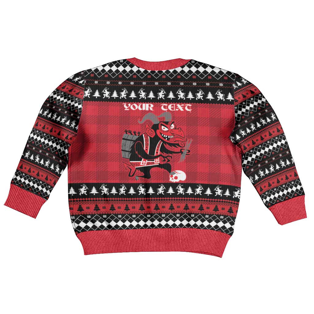 Merry Krampusnacht Personalized Kid Ugly Christmas Sweater Austrian Bavaria Alpine Christmas Demons - Wonder Print Shop