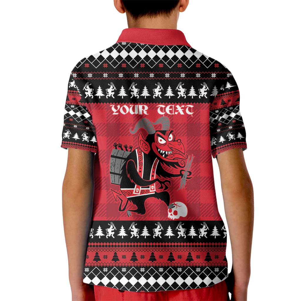 Merry Krampusnacht Personalized Kid Polo Shirt Austrian Bavaria Alpine Christmas Demons - Wonder Print Shop