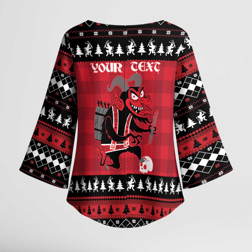 Merry Krampusnacht Personalized Kimono Sleeve Blouse Austrian Bavaria Alpine Christmas Demons - Wonder Print Shop