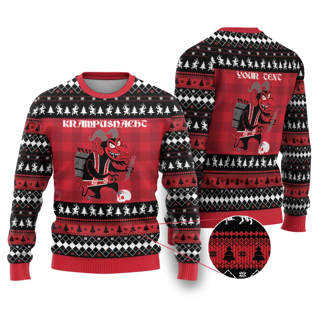 Merry Krampusnacht Personalized Ugly Christmas Sweater Austrian Bavaria Alpine Christmas Demons - Wonder Print Shop