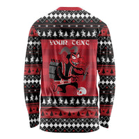 Merry Krampusnacht Personalized Long Sleeve Shirt Austrian Bavaria Alpine Christmas Demons - Wonder Print Shop