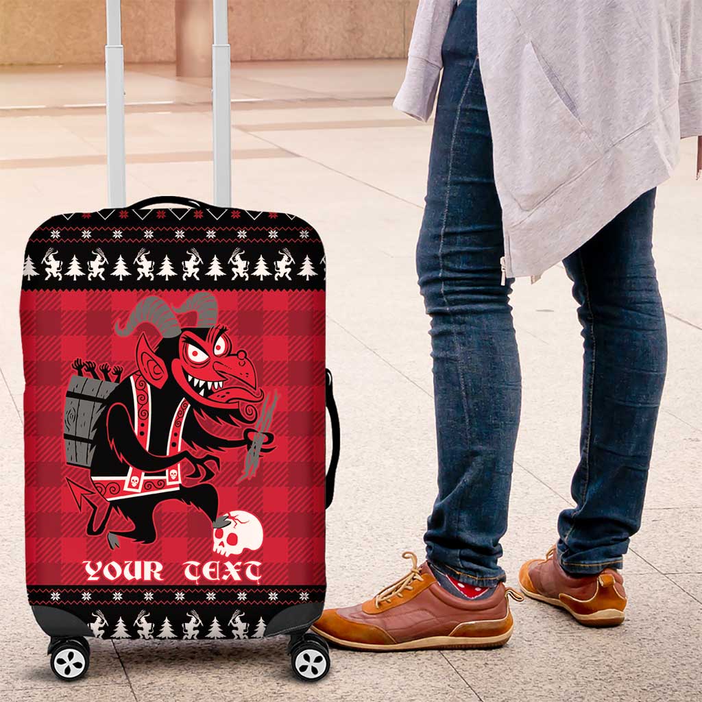 Merry Krampusnacht Personalized Luggage Cover Austrian Bavaria Alpine Christmas Demons - Wonder Print Shop