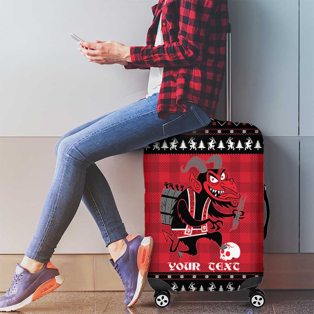 Merry Krampusnacht Personalized Luggage Cover Austrian Bavaria Alpine Christmas Demons - Wonder Print Shop
