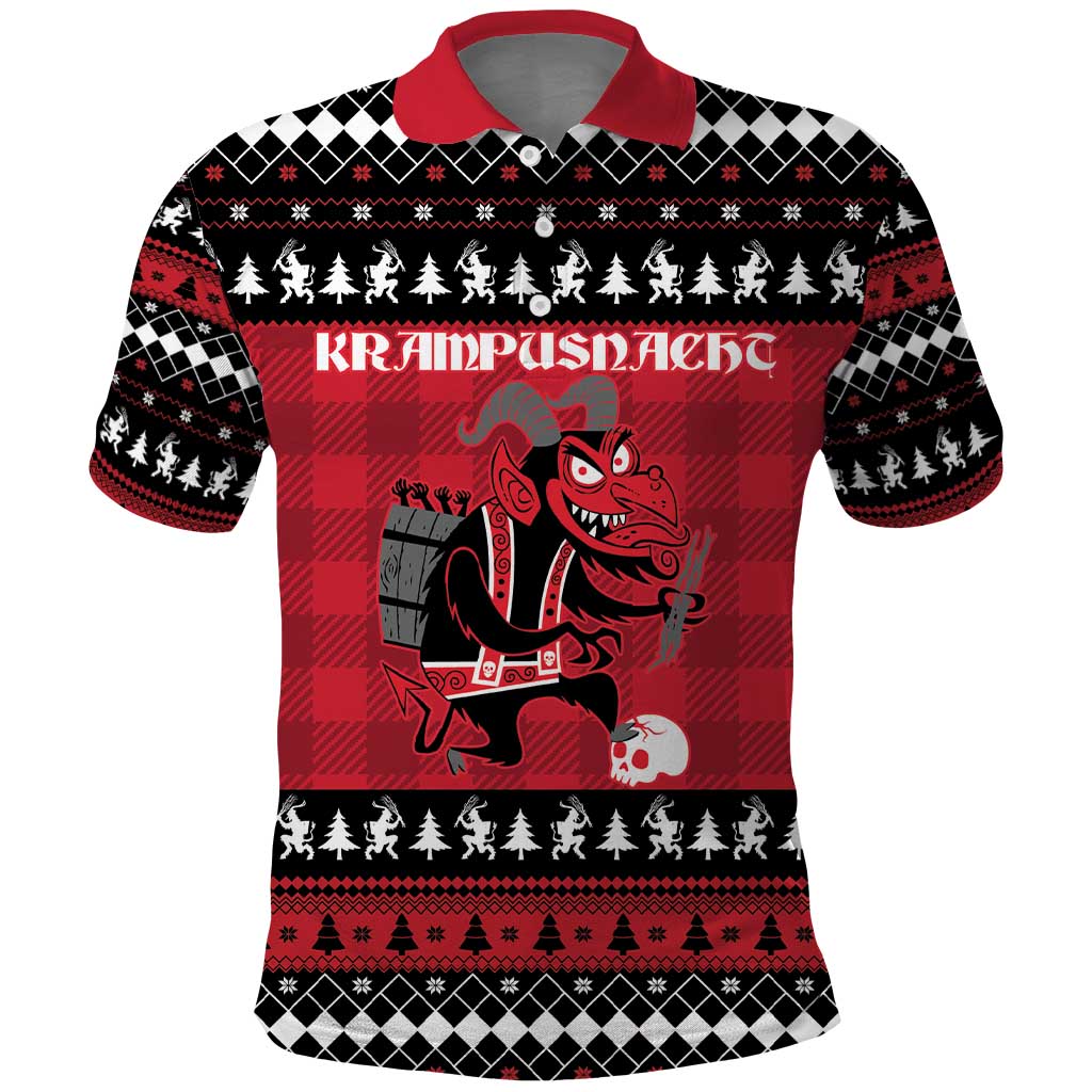Merry Krampusnacht Personalized Polo Shirt Austrian Bavaria Alpine Christmas Demons - Wonder Print Shop