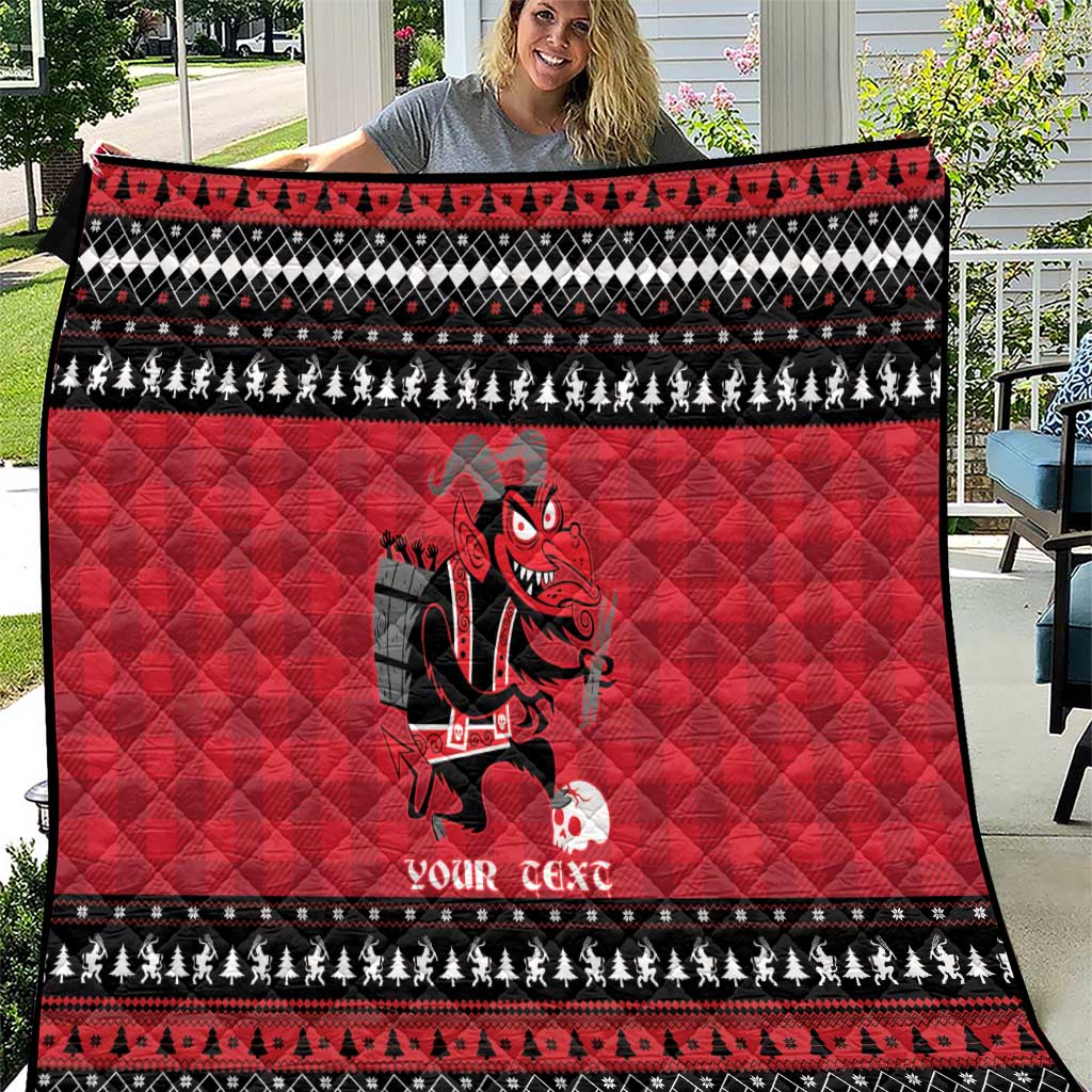 Merry Krampusnacht Personalized Quilt Austrian Bavaria Alpine Christmas Demons - Wonder Print Shop