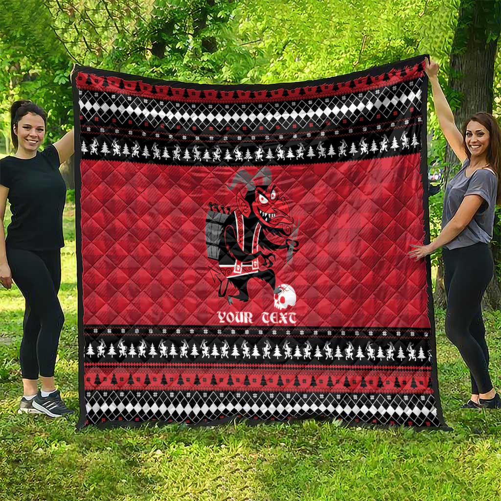 Merry Krampusnacht Personalized Quilt Austrian Bavaria Alpine Christmas Demons - Wonder Print Shop