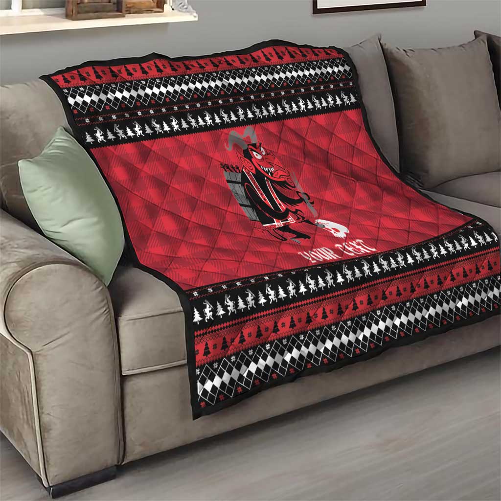 Merry Krampusnacht Personalized Quilt Austrian Bavaria Alpine Christmas Demons - Wonder Print Shop