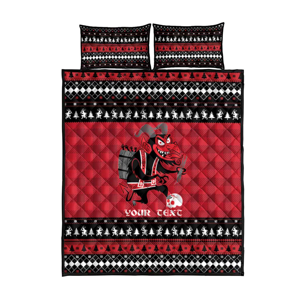 Merry Krampusnacht Personalized Quilt Bed Set Austrian Bavaria Alpine Christmas Demons - Wonder Print Shop