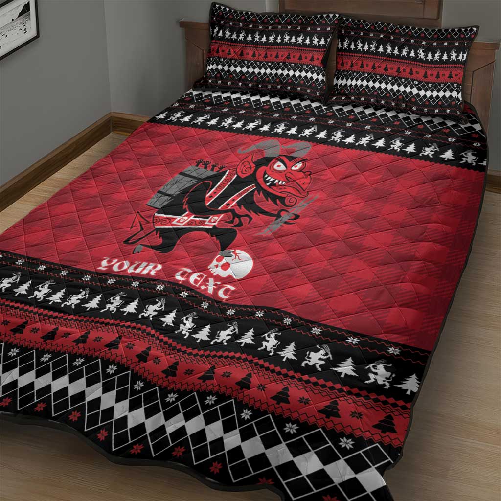 Merry Krampusnacht Personalized Quilt Bed Set Austrian Bavaria Alpine Christmas Demons - Wonder Print Shop