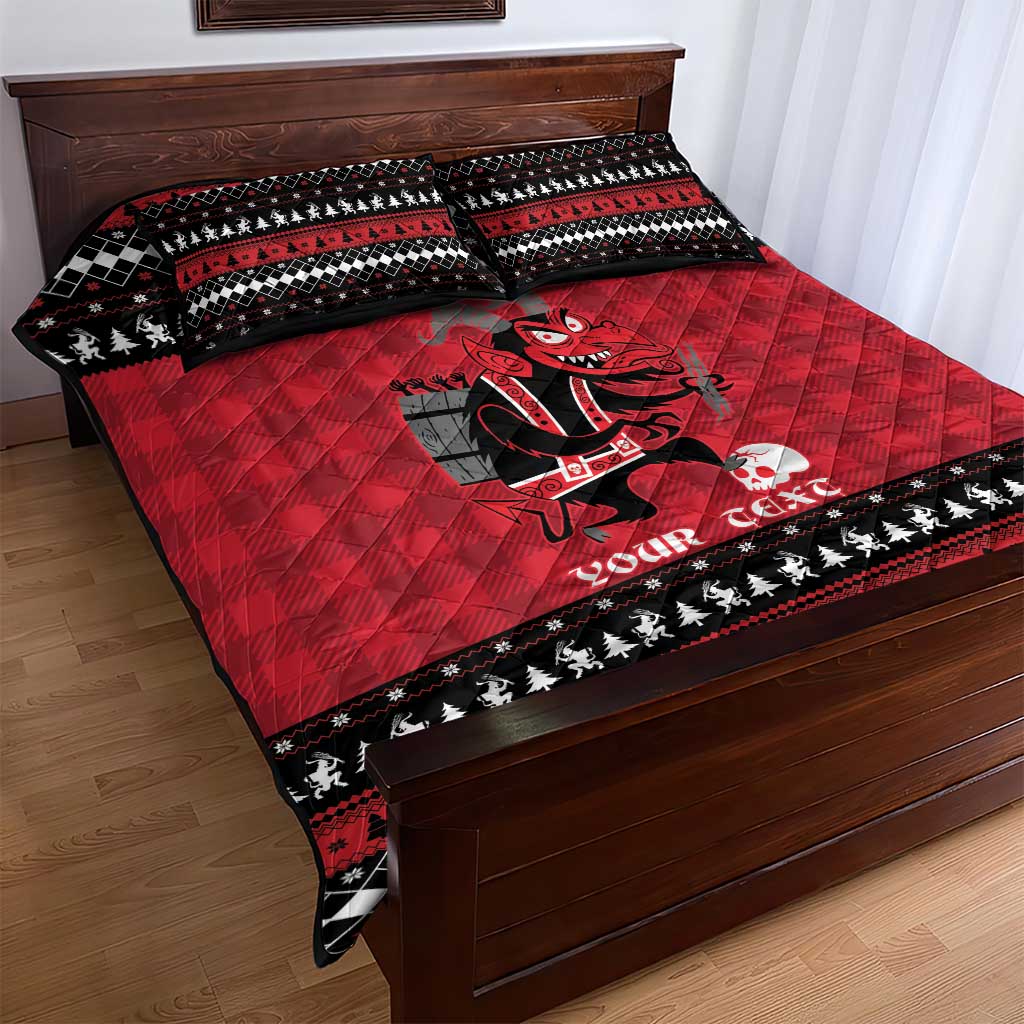 Merry Krampusnacht Personalized Quilt Bed Set Austrian Bavaria Alpine Christmas Demons - Wonder Print Shop