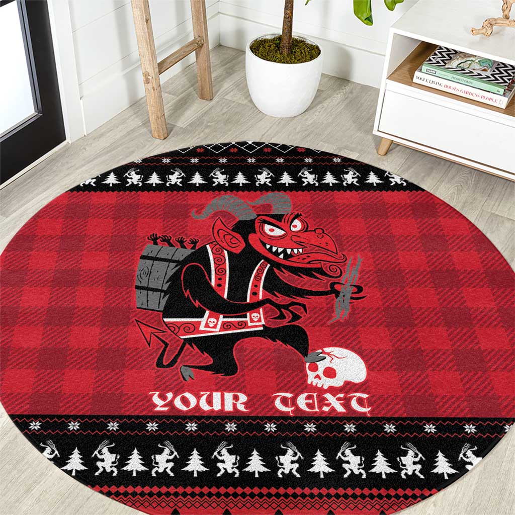 Merry Krampusnacht Personalized Round Carpet Austrian Bavaria Alpine Christmas Demons - Wonder Print Shop