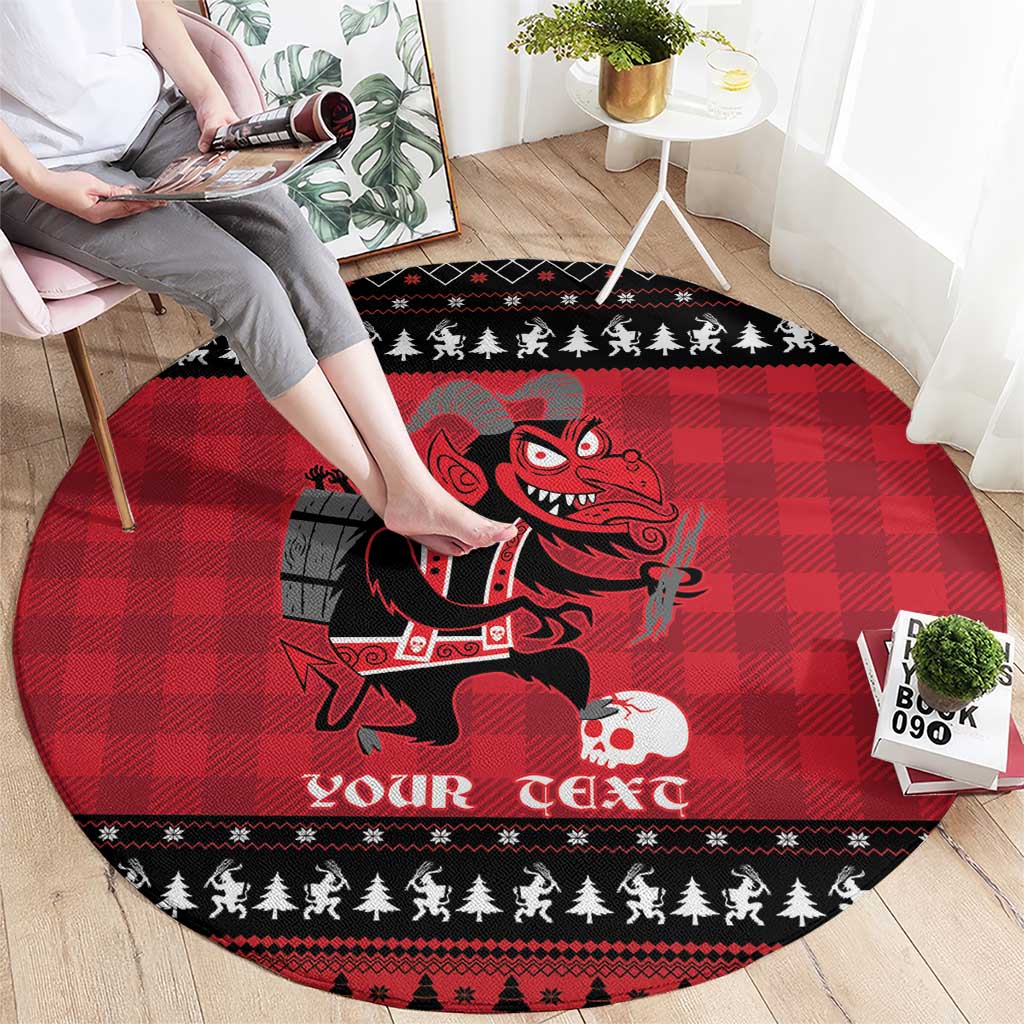 Merry Krampusnacht Personalized Round Carpet Austrian Bavaria Alpine Christmas Demons - Wonder Print Shop