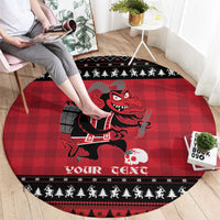 Merry Krampusnacht Personalized Round Carpet Austrian Bavaria Alpine Christmas Demons - Wonder Print Shop