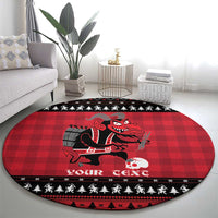 Merry Krampusnacht Personalized Round Carpet Austrian Bavaria Alpine Christmas Demons - Wonder Print Shop