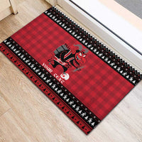 Merry Krampusnacht Personalized Rubber Doormat Austrian Bavaria Alpine Christmas Demons - Wonder Print Shop