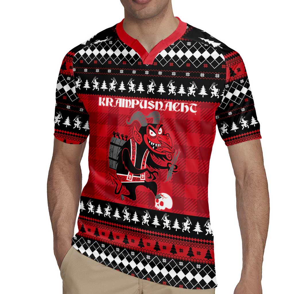 Merry Krampusnacht Personalized Rugby Jersey Austrian Bavaria Alpine Christmas Demons - Wonder Print Shop