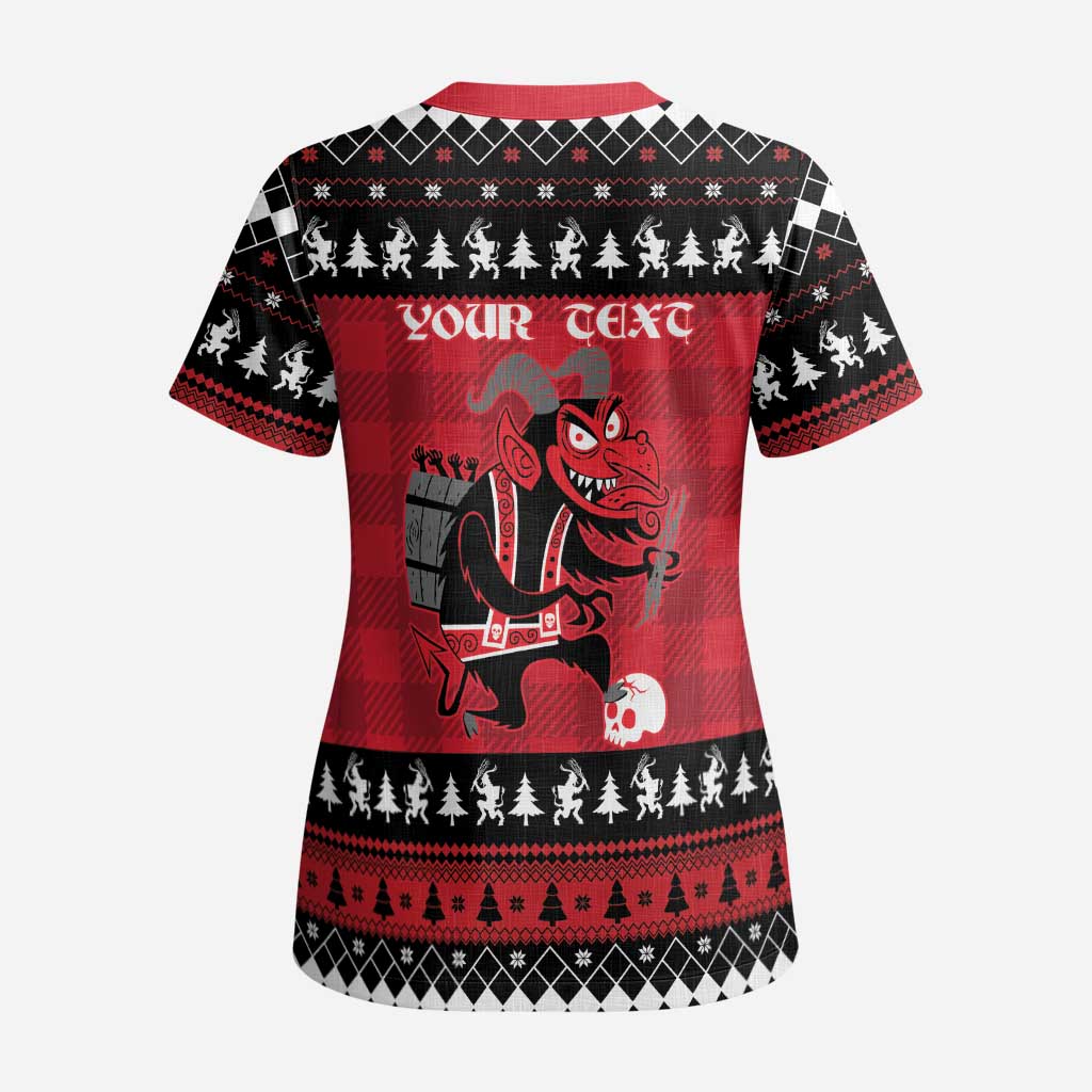 Merry Krampusnacht Personalized Scrub Top Austrian Bavaria Alpine Christmas Demons - Wonder Print Shop