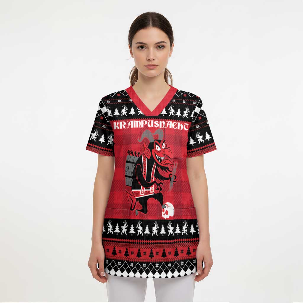 Merry Krampusnacht Personalized Scrub Top Austrian Bavaria Alpine Christmas Demons - Wonder Print Shop