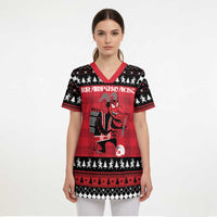 Merry Krampusnacht Personalized Scrub Top Austrian Bavaria Alpine Christmas Demons - Wonder Print Shop