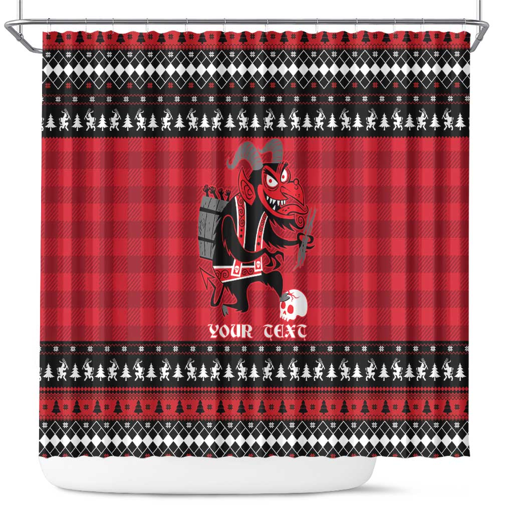 Merry Krampusnacht Personalized Shower Curtain Austrian Bavaria Alpine Christmas Demons - Wonder Print Shop