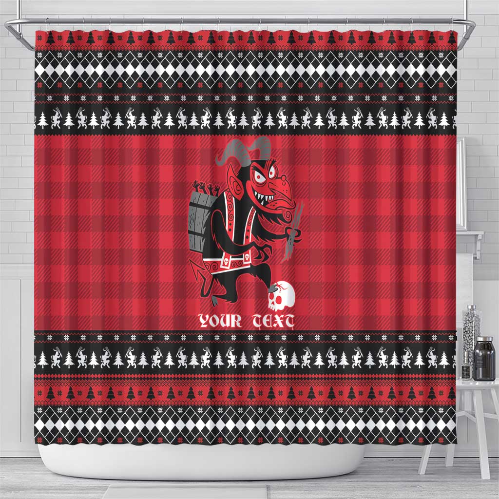 Merry Krampusnacht Personalized Shower Curtain Austrian Bavaria Alpine Christmas Demons - Wonder Print Shop