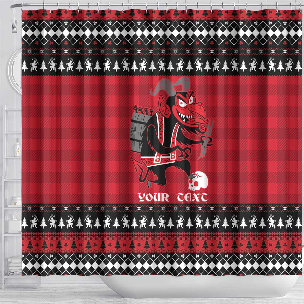Merry Krampusnacht Personalized Shower Curtain Austrian Bavaria Alpine Christmas Demons - Wonder Print Shop