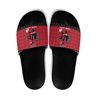 Merry Krampusnacht Personalized Slide Sandals Austrian Bavaria Alpine Christmas Demons - Wonder Print Shop