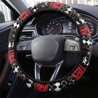 Merry Krampusnacht Steering Wheel Cover Austrian Bavaria Alpine Christmas Demons - Wonder Print Shop