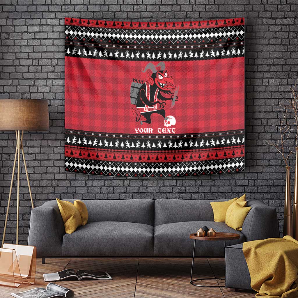 Merry Krampusnacht Personalized Tapestry Austrian Bavaria Alpine Christmas Demons - Wonder Print Shop