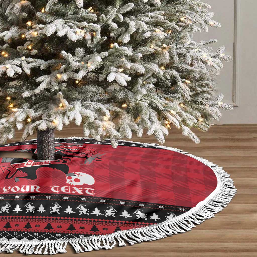 Merry Krampusnacht Personalized Tree Skirt Austrian Bavaria Alpine Christmas Demons - Wonder Print Shop