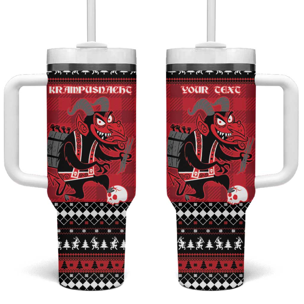Merry Krampusnacht Personalized Tumbler With Handle Austrian Bavaria Alpine Christmas Demons - Wonder Print Shop
