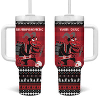 Merry Krampusnacht Personalized Tumbler With Handle Austrian Bavaria Alpine Christmas Demons - Wonder Print Shop