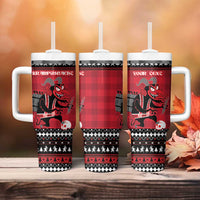 Merry Krampusnacht Personalized Tumbler With Handle Austrian Bavaria Alpine Christmas Demons - Wonder Print Shop