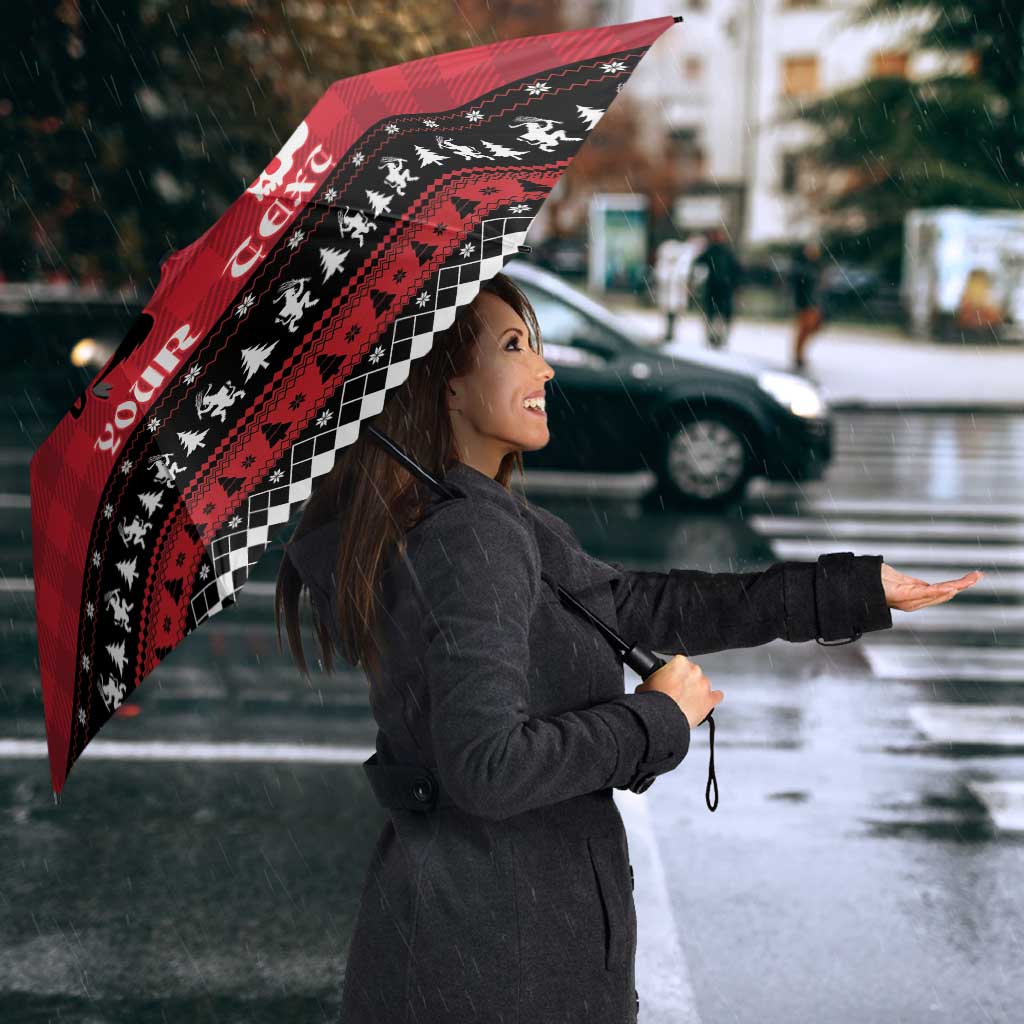 Merry Krampusnacht Personalized Umbrella Austrian Bavaria Alpine Christmas Demons - Wonder Print Shop